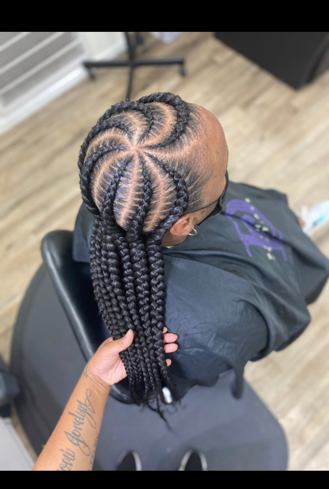 6-8 Feed-In Braids