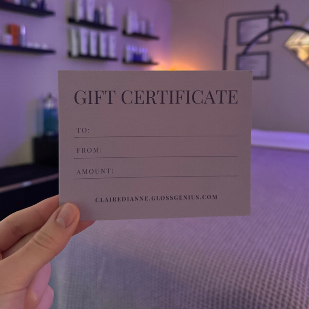 Giftcard Pickup at Claire Dianne Esthetics in Topeka, KS