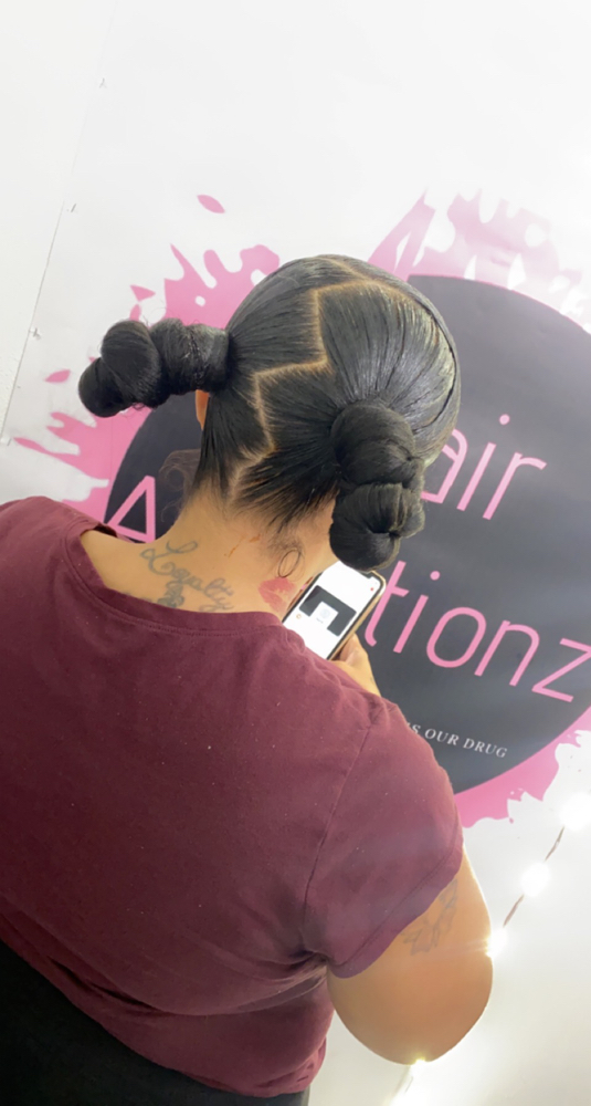 2 Knot Buns Hair Included