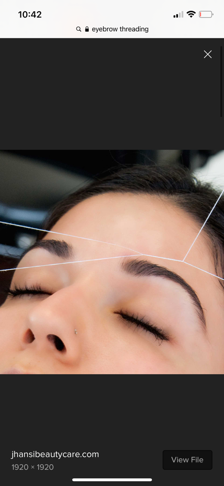 Eyebrow threading