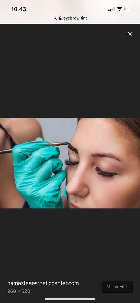 Eyebrow tint