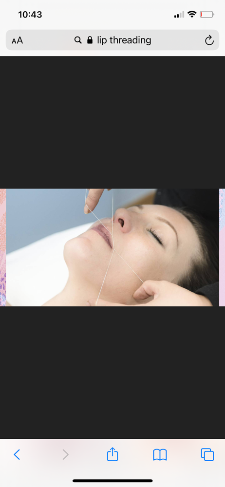 Upper lip threading
