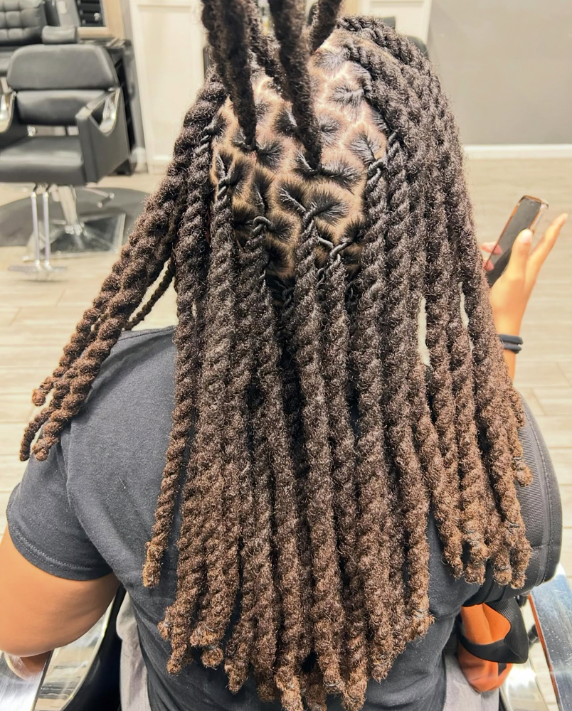 9-12 Week Retwist W/ Two Strand