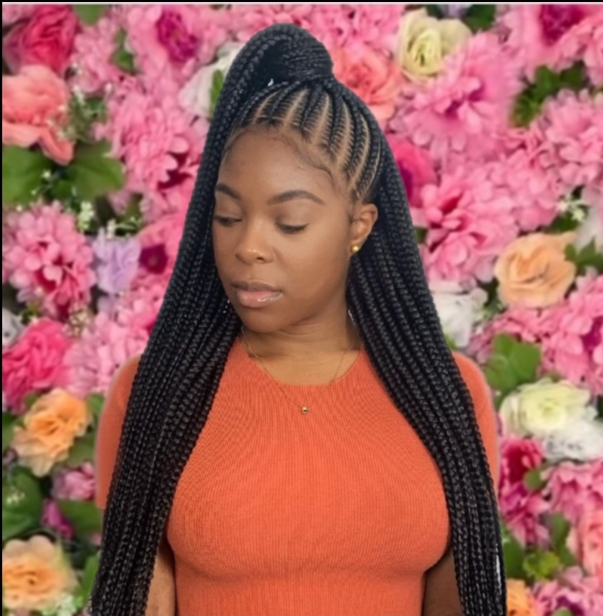 HALF STITCH /HALF BOX BRAIDS