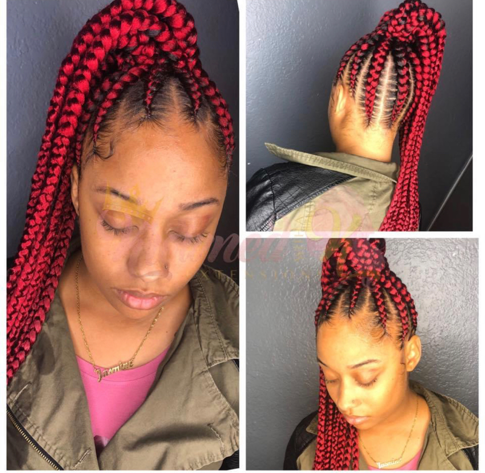 Large Feed in Ponytail