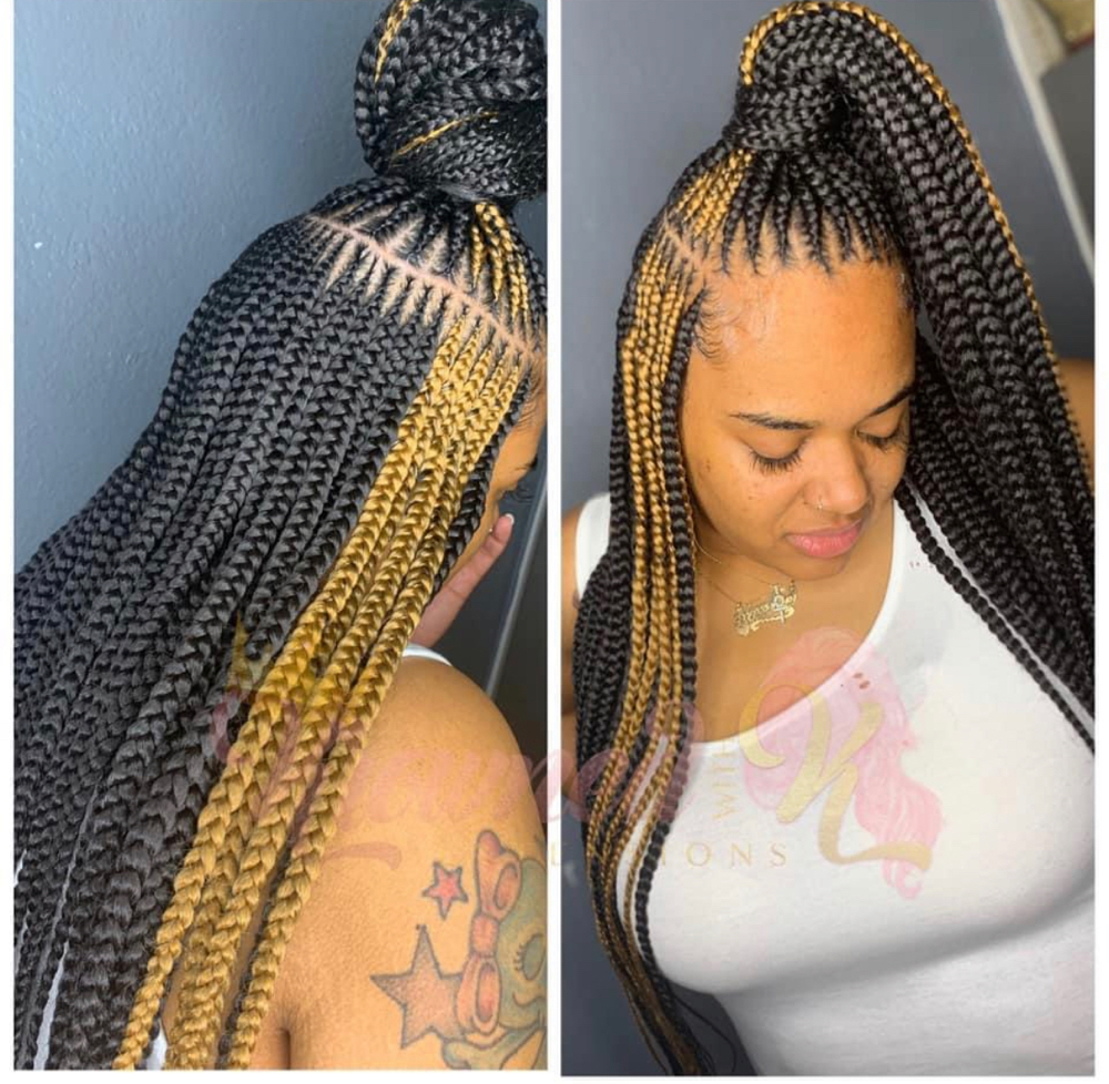 Medium Tribal Braids/Indiv in Back