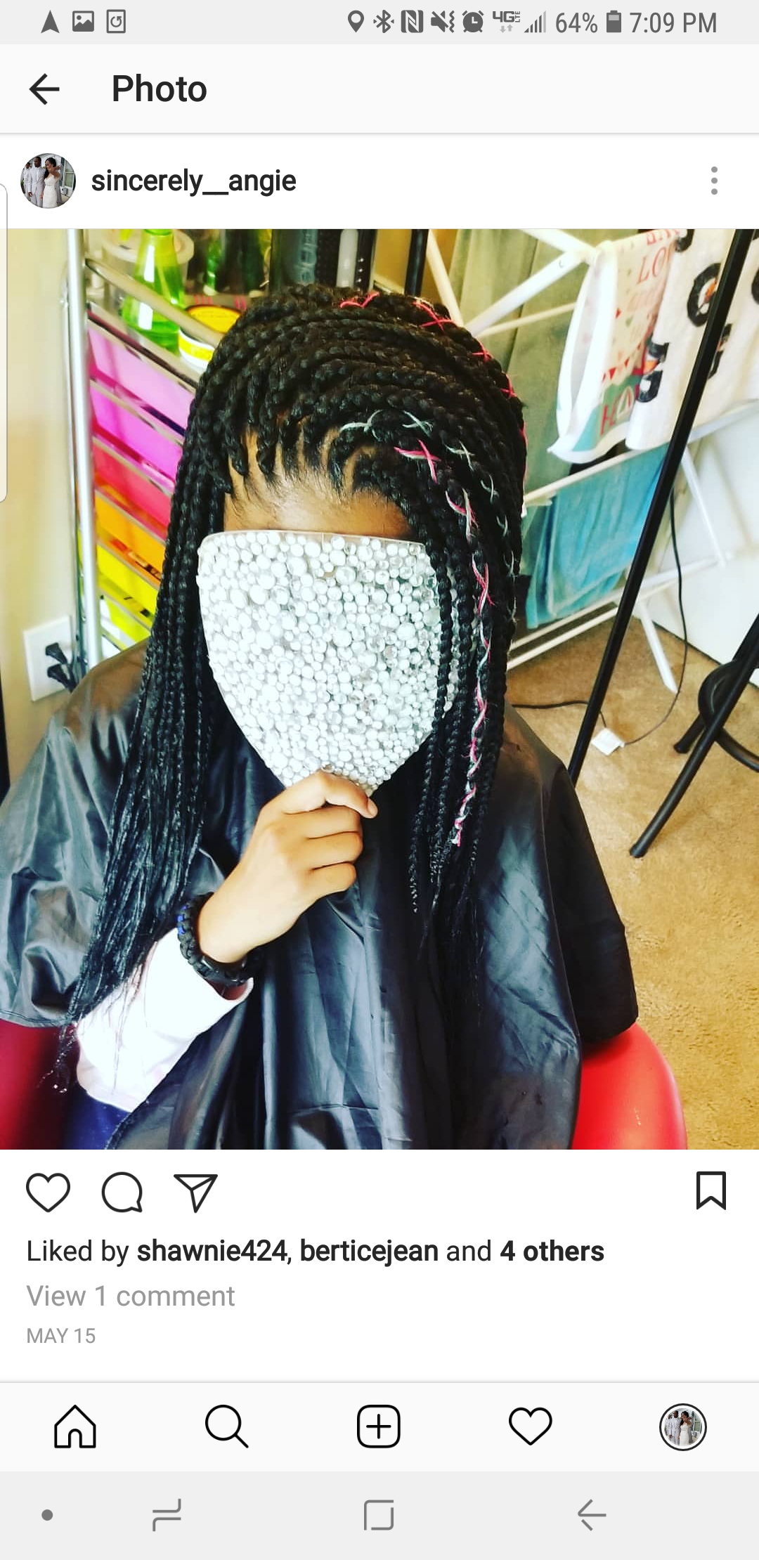 Medium  Mid Back Box Braids