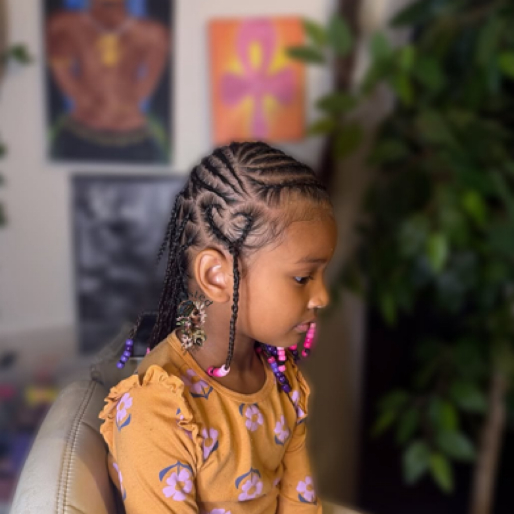 Lemoade Braids With Hearts/Design at TwistedSistaLLC. in Kahului, HI