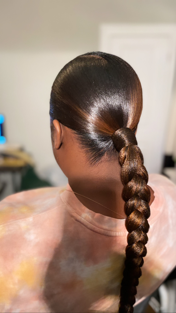 High/Low Braided ponytail