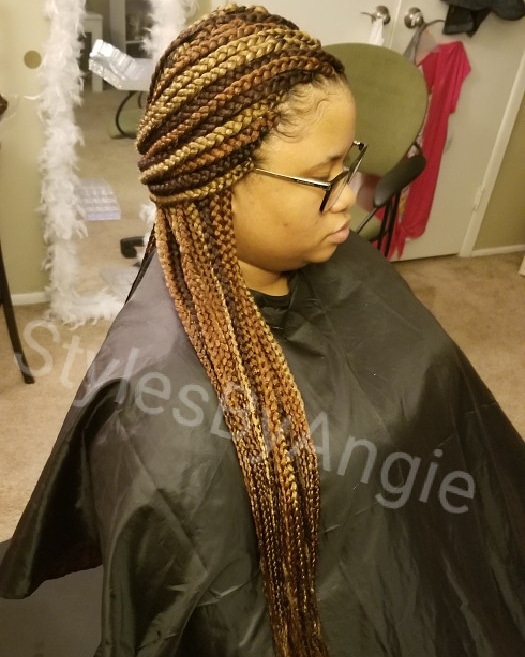 Large Mid Back Box Braids