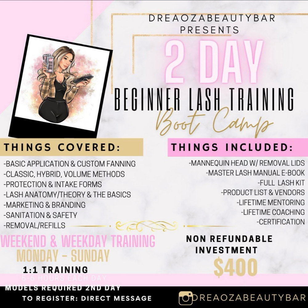 Two Day Training - Day 1 at Dreaozabeautybar in Moreno Valley, CA