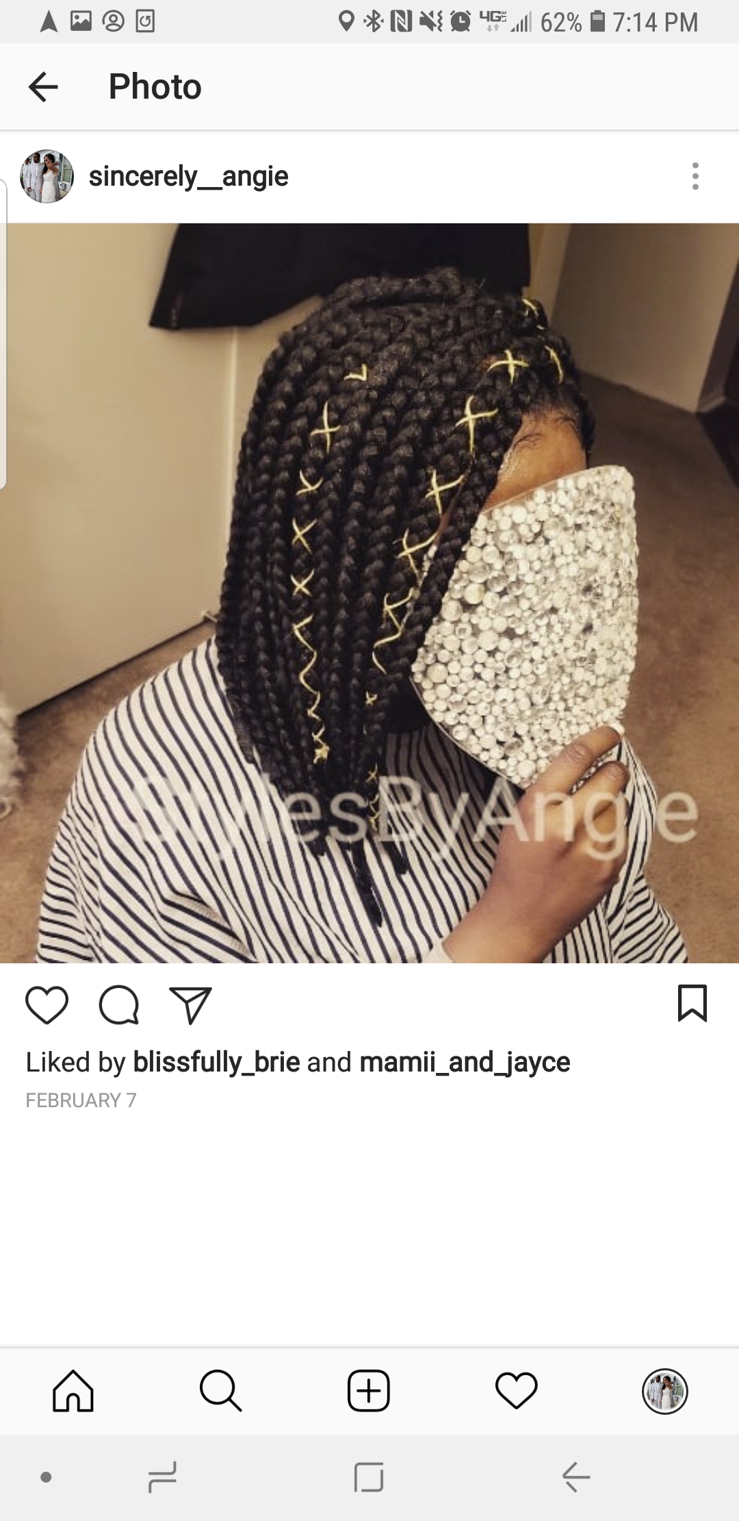 Large Shoulder Lngth Box Braids