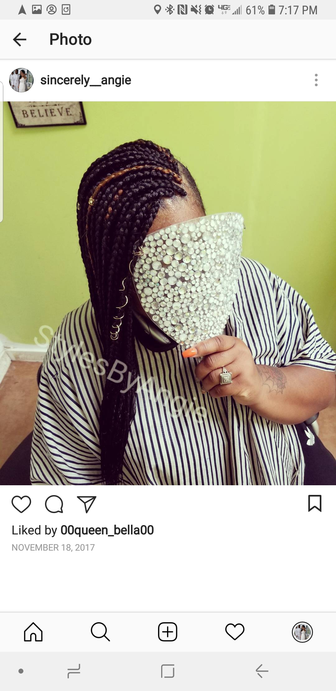 Shave Sides Med. Mid Back Box Braid