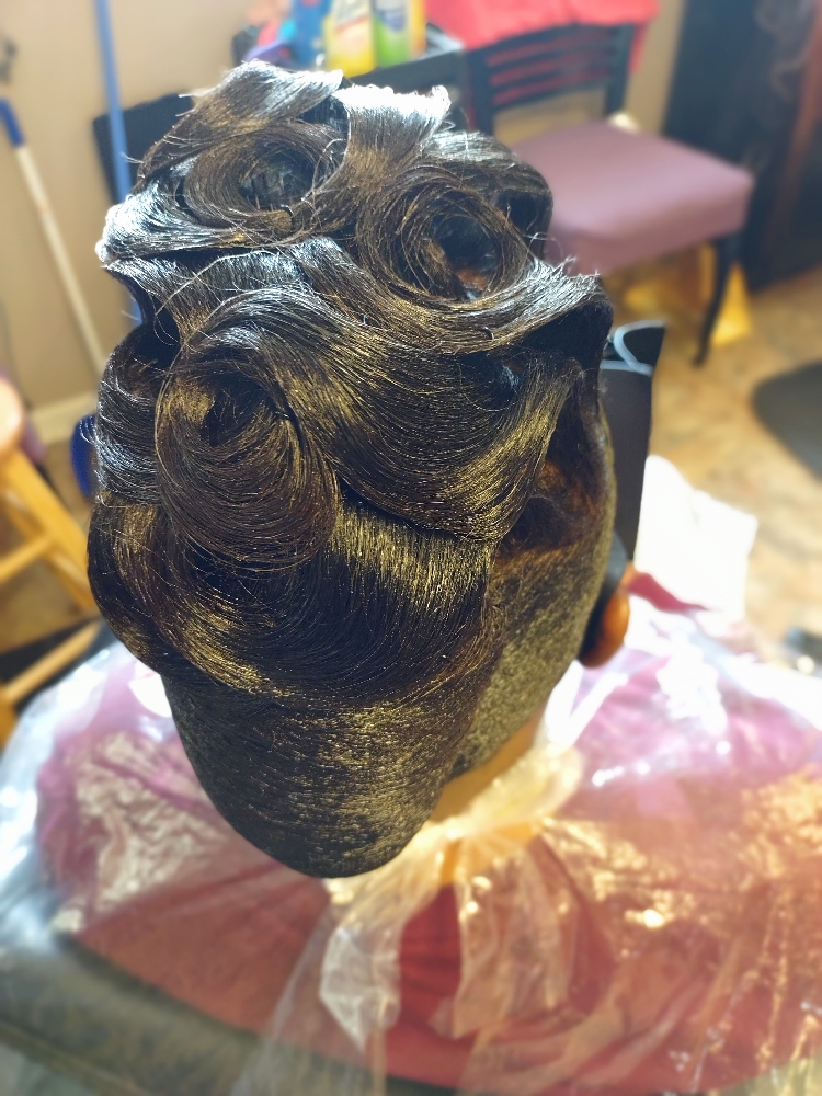 Updo (Shoulder Length, No Weave )