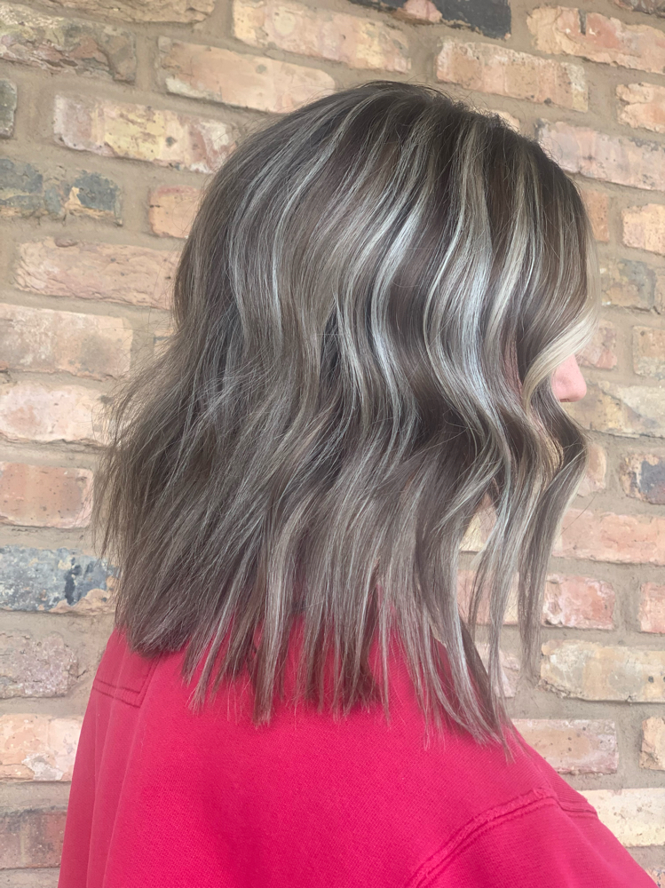 Short Length Balayage W Root Melt