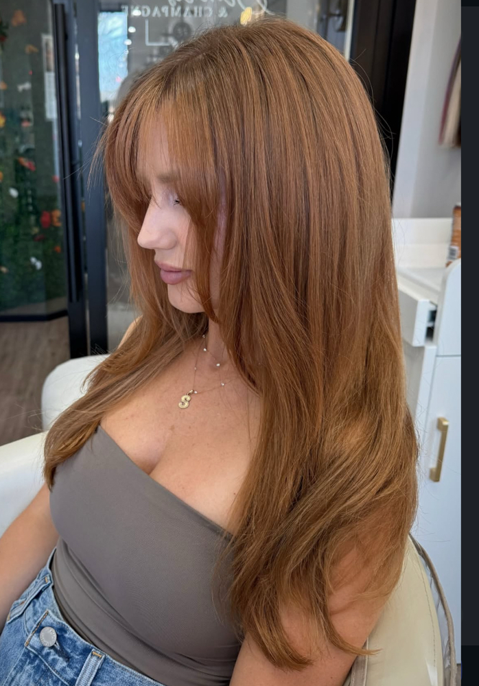 All Over Color And Haircut at Claudette - Blondes And Champagne in San Diego, CA
