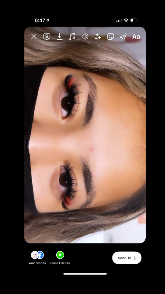 Colored Lashes at Luvglambyash in Lawndale, CA