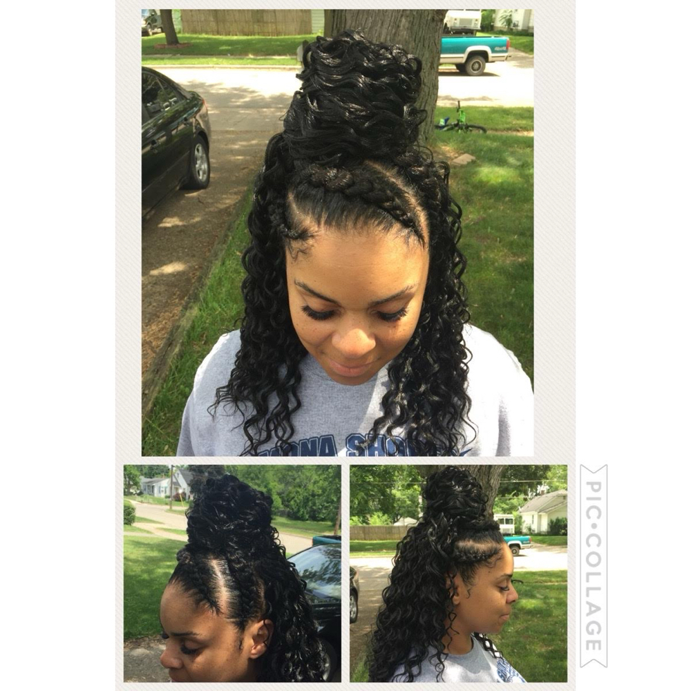 Feed In Updo (Braided Ponytail)