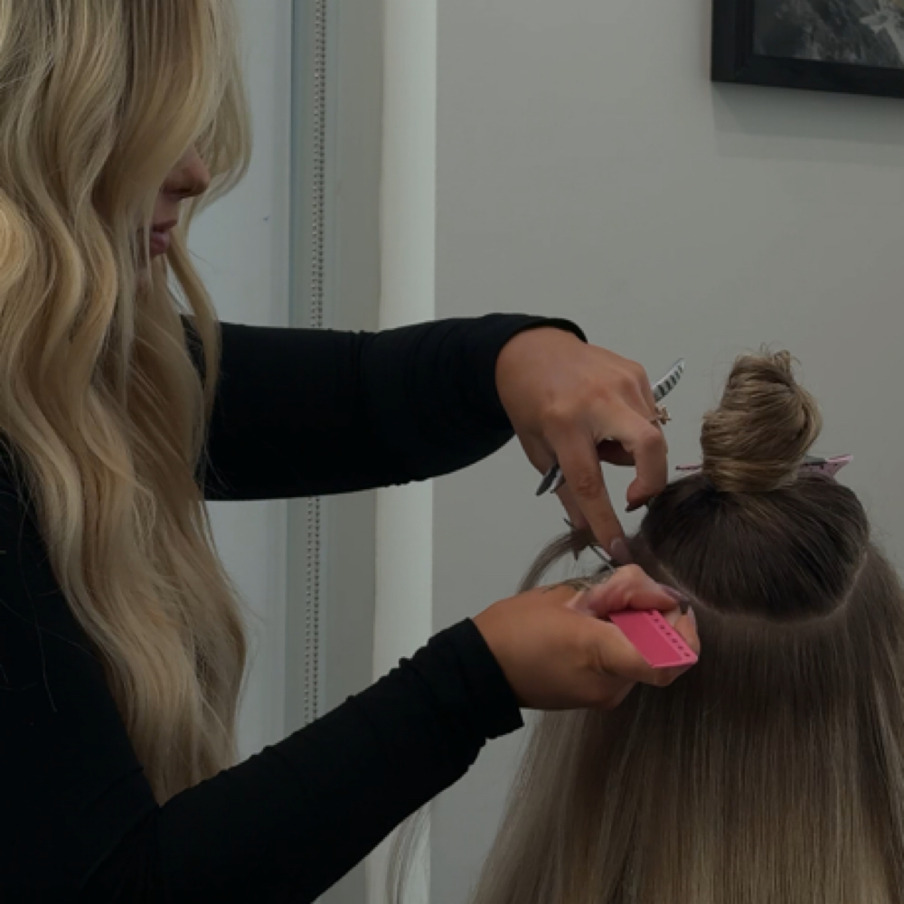 Handtied Extension 2 Row move up at Hair By Tanner in Thousand Oaks, CA