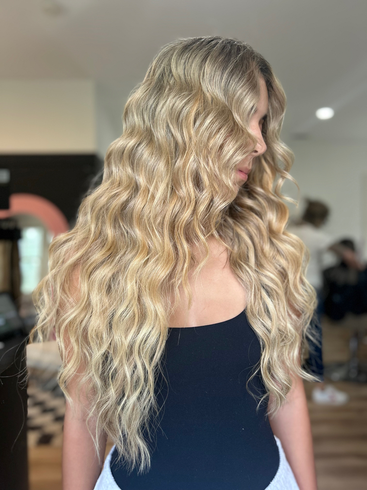 Tape-In Installation at The Salty Blonde Hair Salon in Beaufort, SC