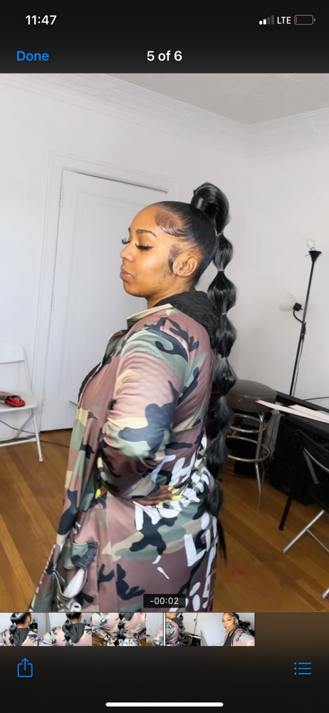 High Bubble Ponytail
