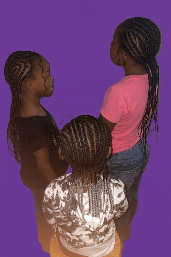 Kid Fulani StraightBacks at 🏆🎀Dolls Way Salon 🎀🏆 in Wichita, KS