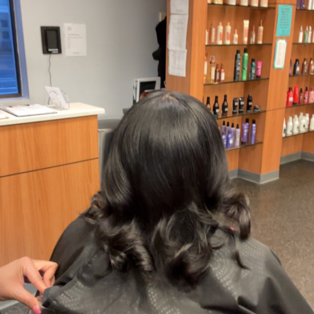 Silk Press W/ Curls at Gracefully Confident in Hazel Park, MI