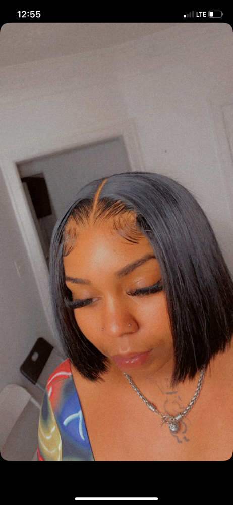 Illusion Closure Blunt Cut Bob