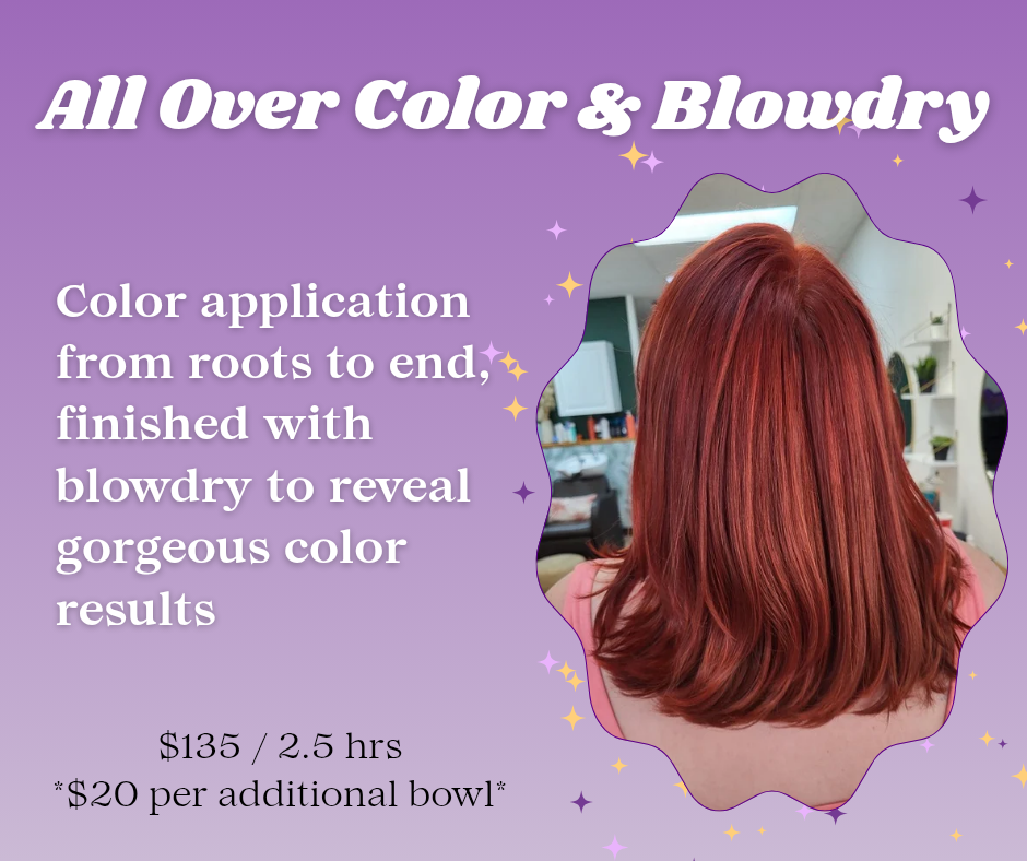 All Over Color & Blowdry