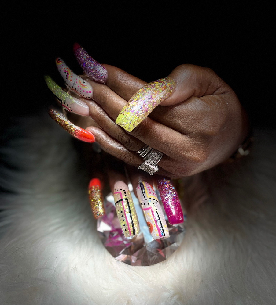 Acrylic Extra Long Nails Full Set