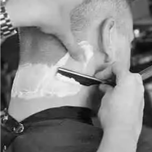 Neck shave and clean up at Melrose Barber Lounge in Carson City, NV