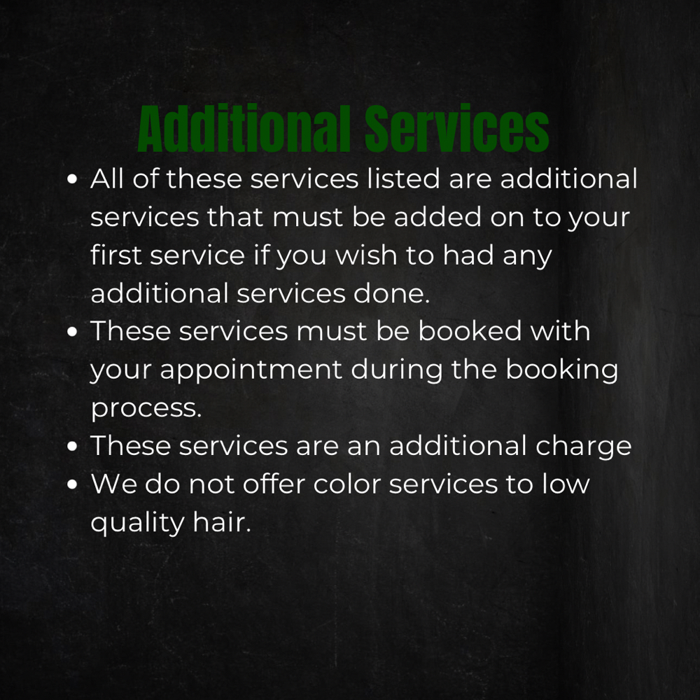 Additional Services at S&S Hair Studios in Birmingham, AL