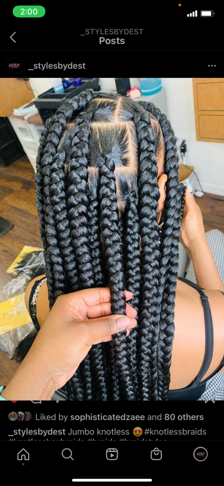 Extra Large Knotless 10-16 Braids