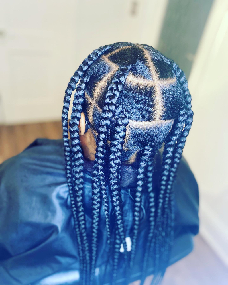 Large Knotless Braids