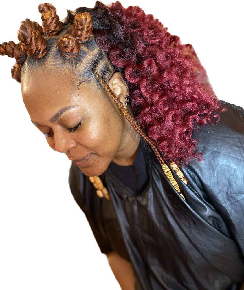 Half Up & Down Crochet Style