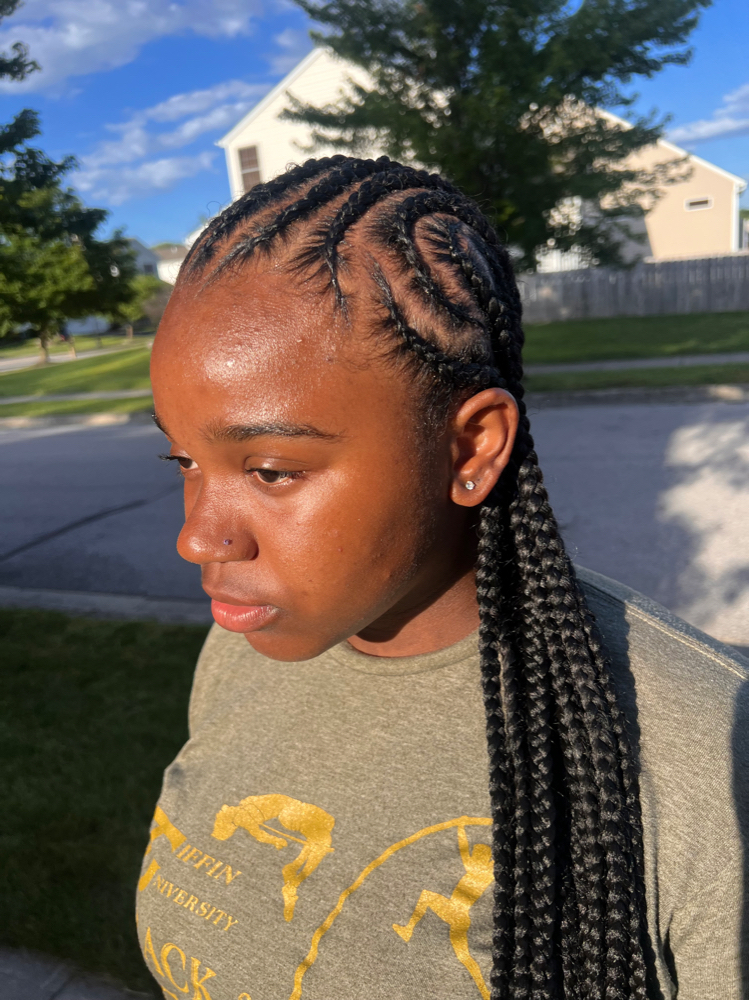 Alicia Keys stitch braids