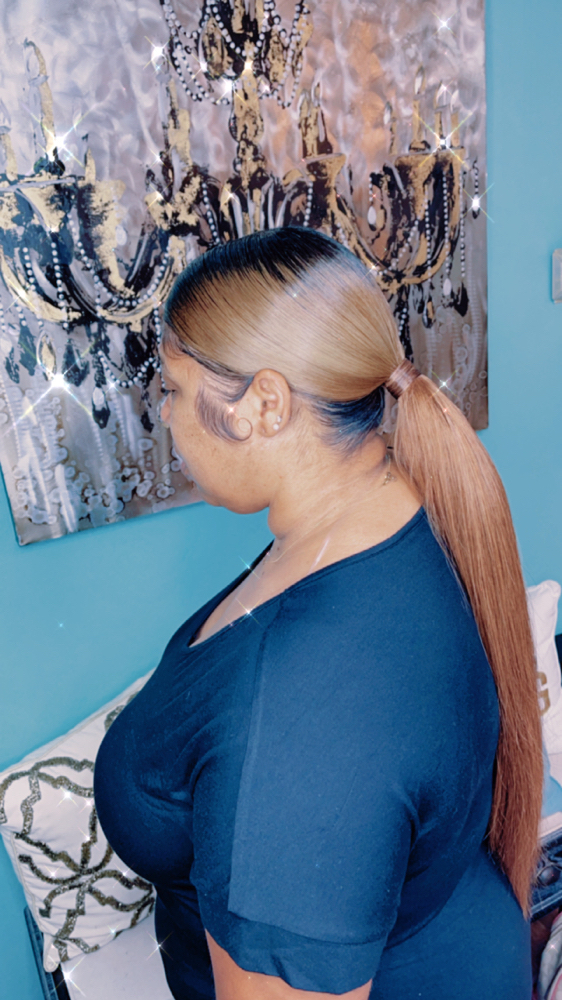 Sleek Ponytail (Natural Hair) at The Goddess Glam Bar in Baton Rouge, LA