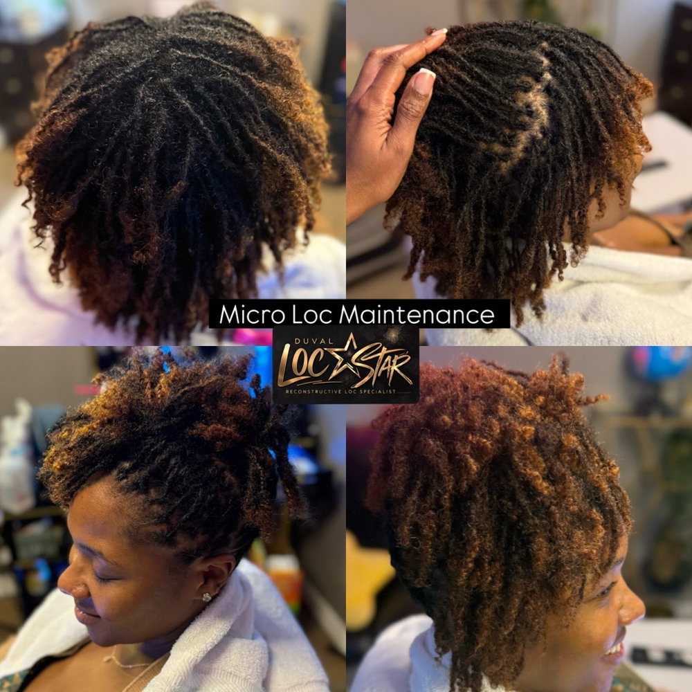 Micro/Tiny Locs Maintenance/Re-Tie at Duval LocStar in Jacksonville, FL