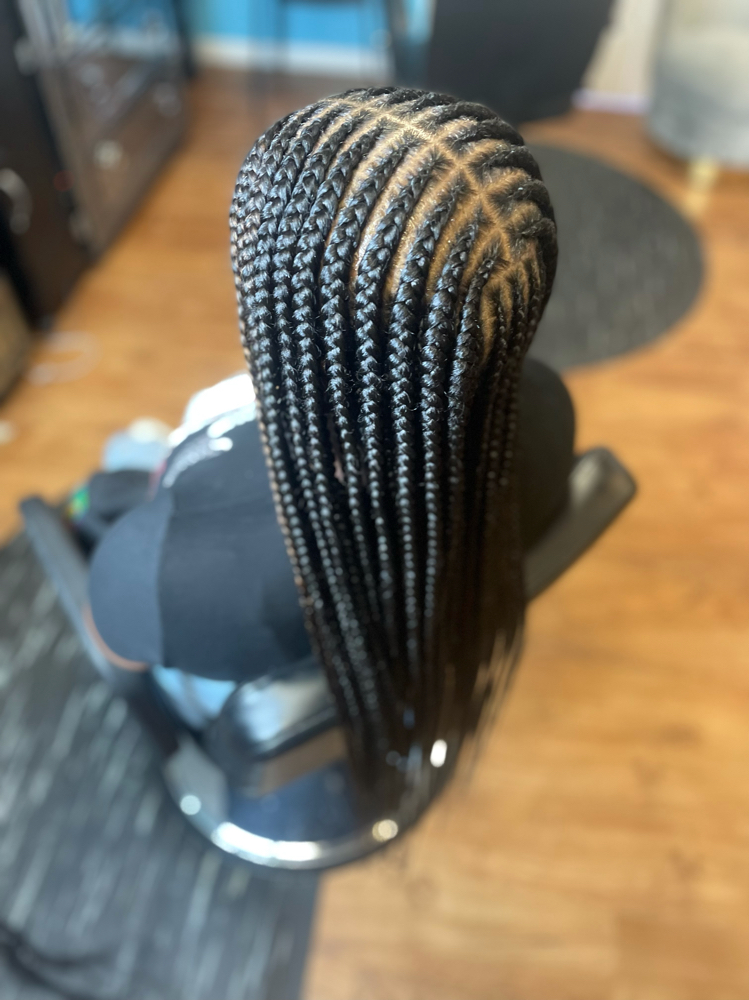 3 LAYER TRIBAL BRAIDS at Drea’s hair design in Oakland, CA