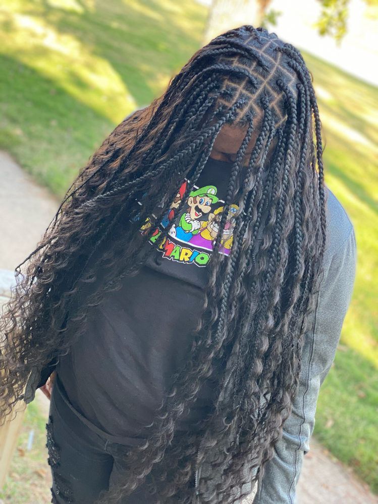 Medium Boho Knotless Box Braids