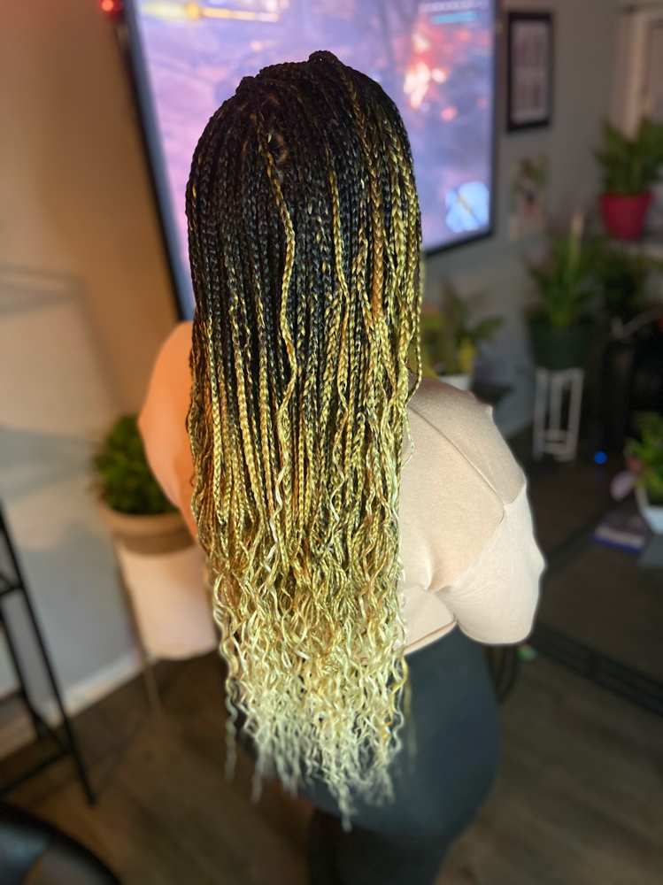 Small Knotless Braids Waist Length