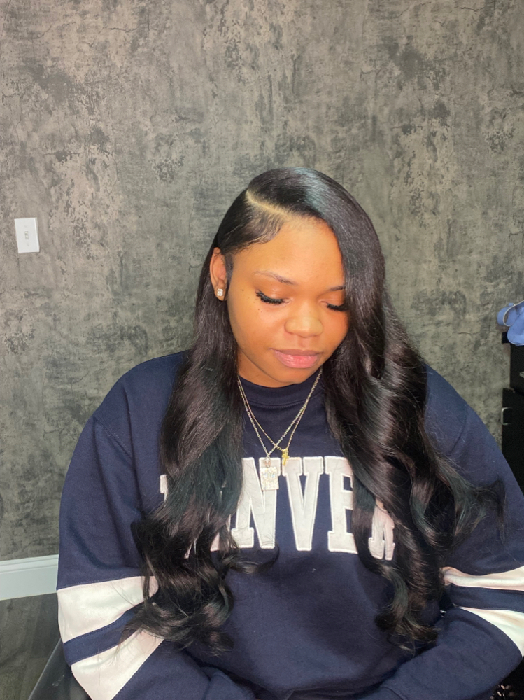 Silk Press + Clip Ins