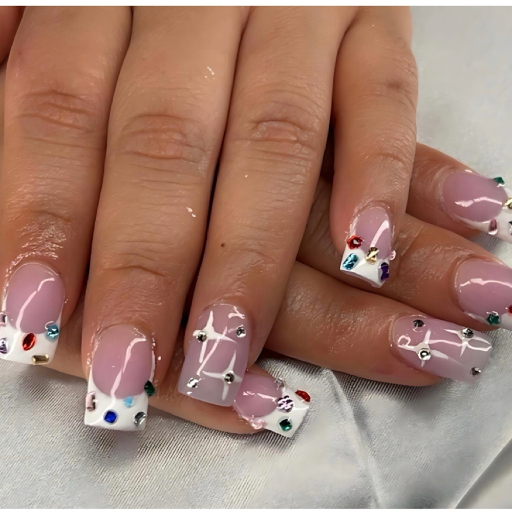 ✨Short Acryic Full Set/ Design✨ at Savvi Mink Extensions, LLC in Antioch, IL