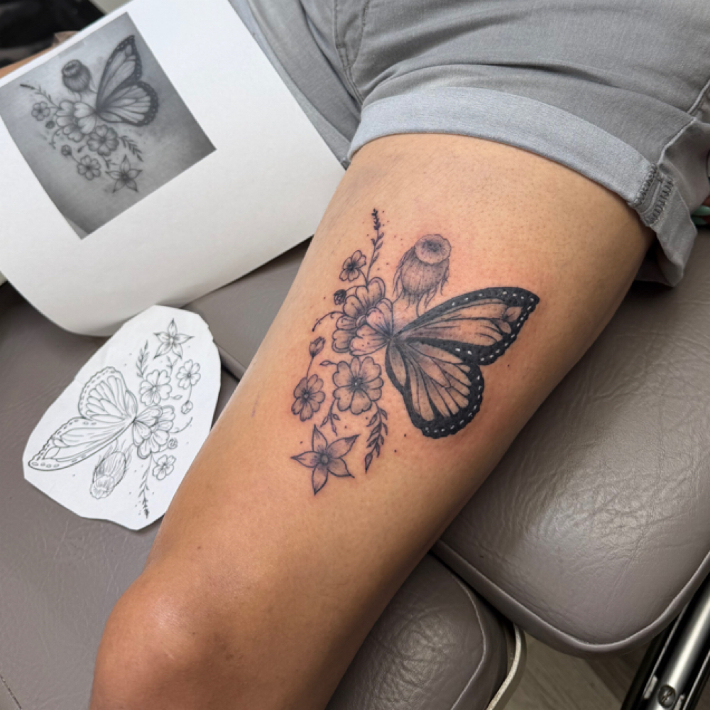 Liz’s (medium Tattoo) at SILENTINKZ Studios INC. in St. James, NY