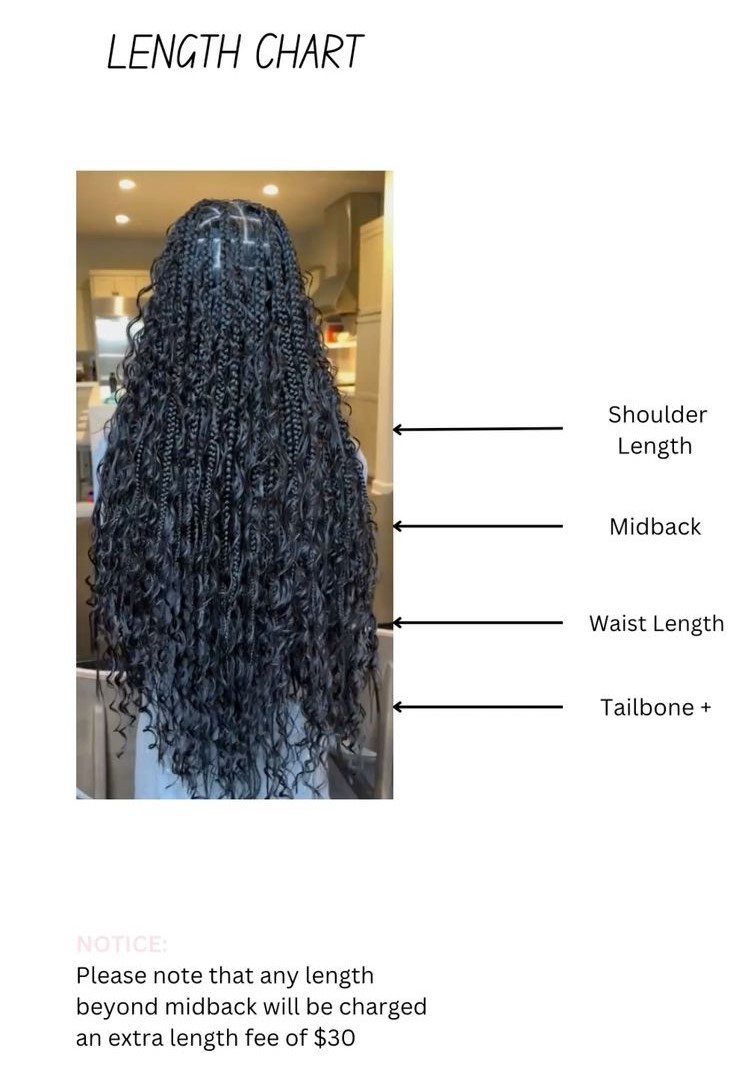 extended knotless or box braids