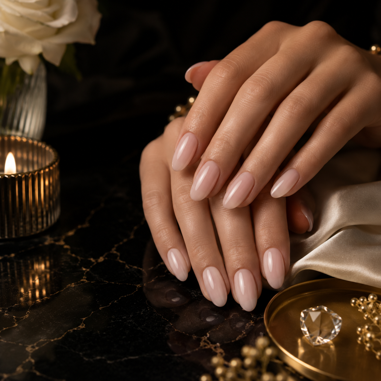 Nails - Soft Builder Gel Full Set at Le Bijou Nails and Spa Salon in Houston, TX