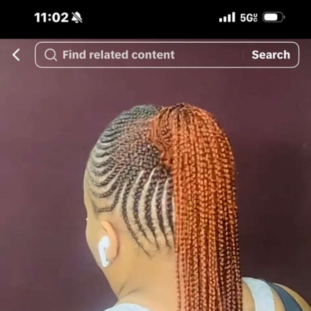 Small Ponytail at Mame’s  hair braiding in Cordova, TN