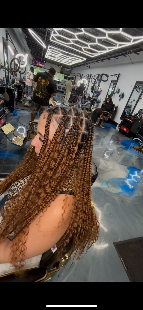 Boho Knotless Braids at Gyanna Styles in North Providence, RI