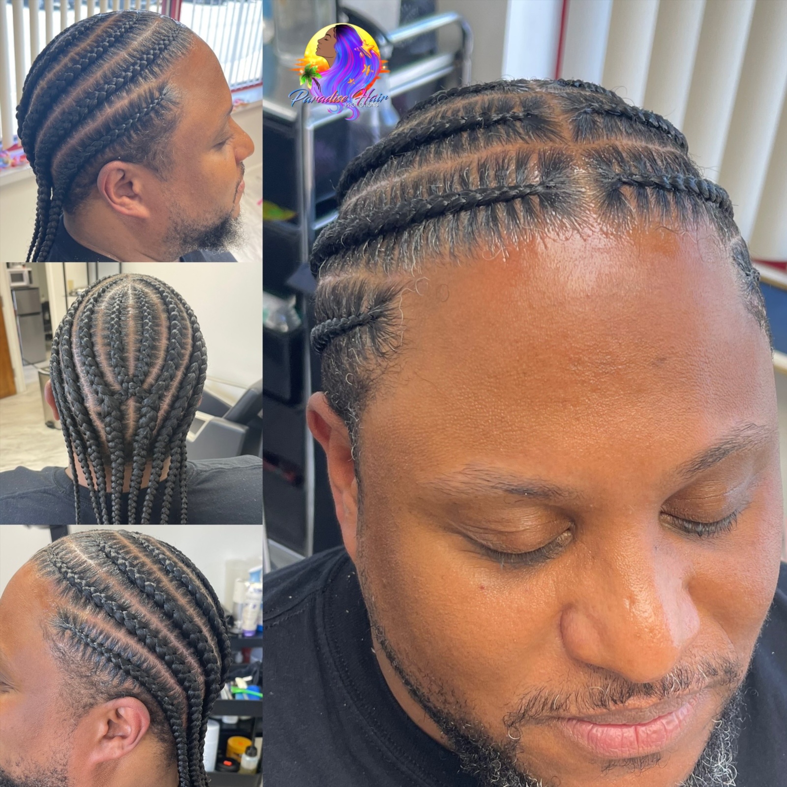Men's Stitch Braids at Paradise Hair Promotions in Bedford Heights, OH