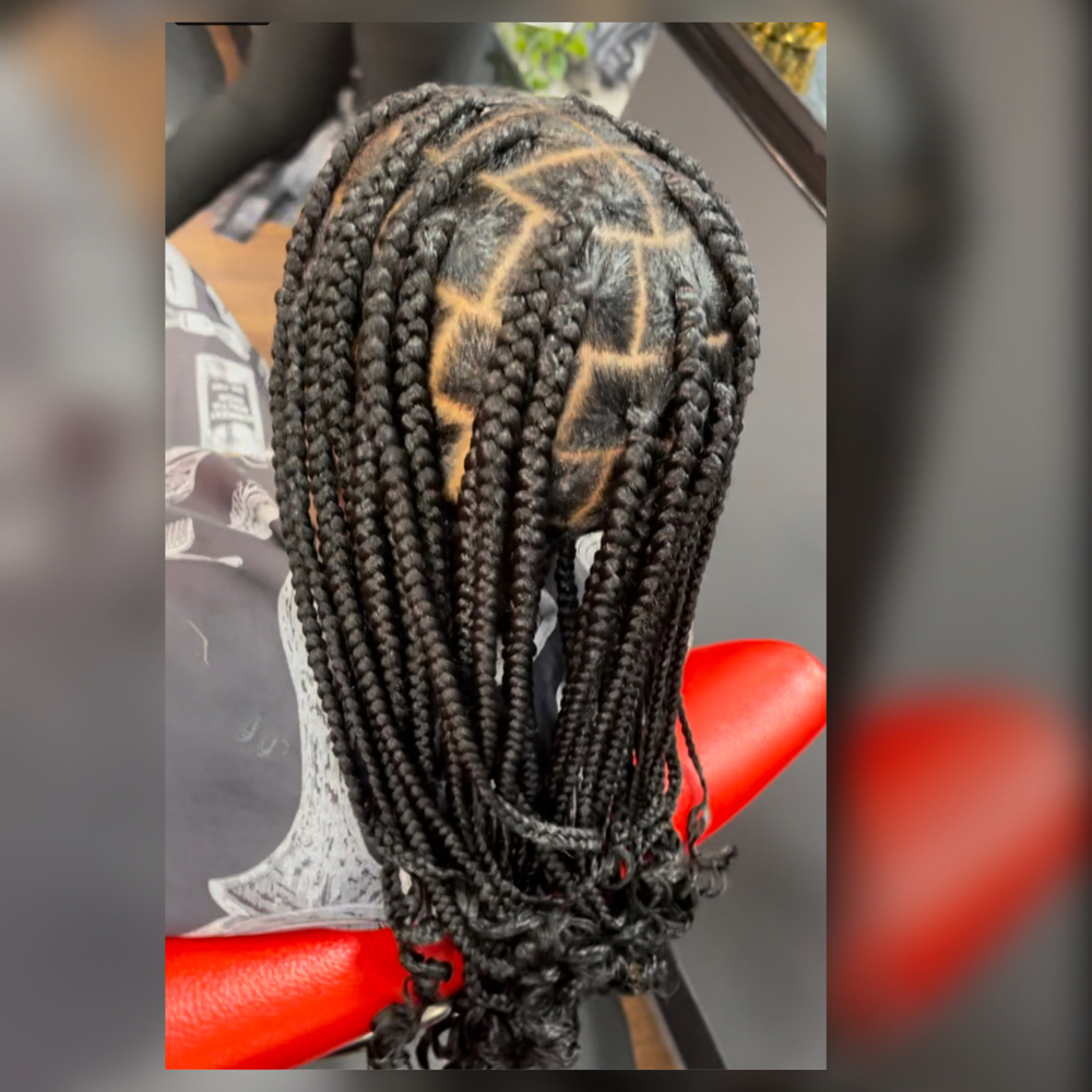 Large Knotless Braids
